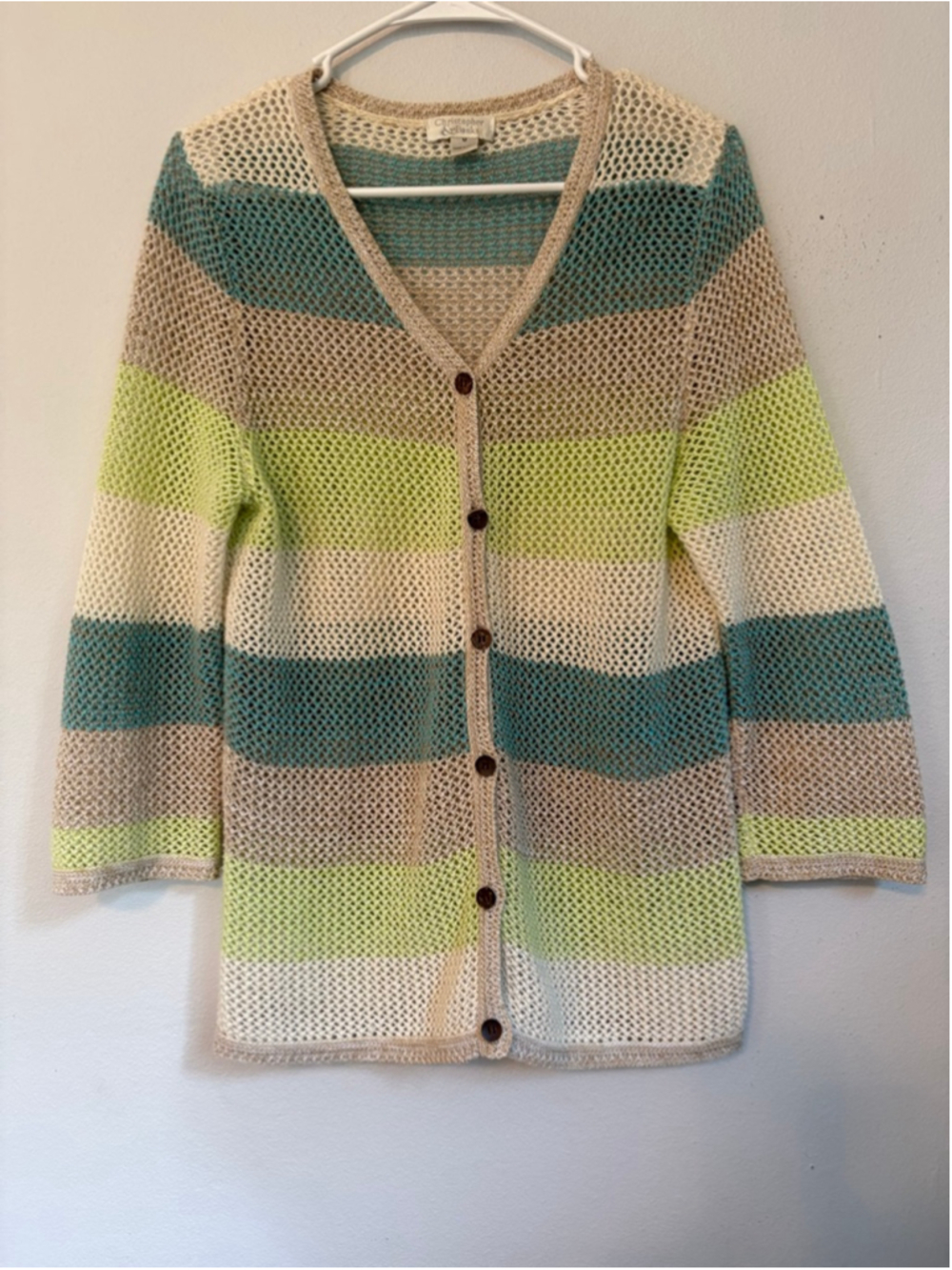 Christopher & Banks Knit Colorblock Cardigan M